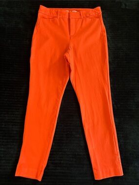 Old Navy Sz 6 Pixie Skinny High Rise Red Orange Pants
